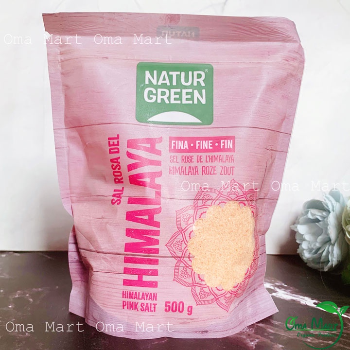 Muối Hồng Hymalaya Naturgreen 500g dạng mịn - Date: 12/2026