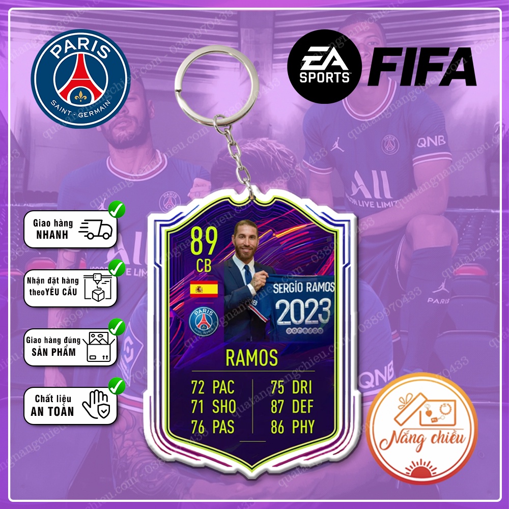 Móc khóa CLB Paris Saint-Germain - Thiết kế với mọi cầu thủ ☘️MÓC KHÓA THẺ CẦU THỦ