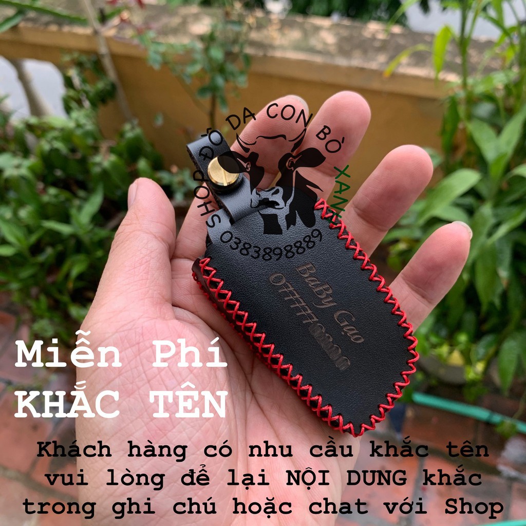 Bao da chìa khoá Vinfast Lux Sa 2.0, A2.0, Turbo handmade da thật 002