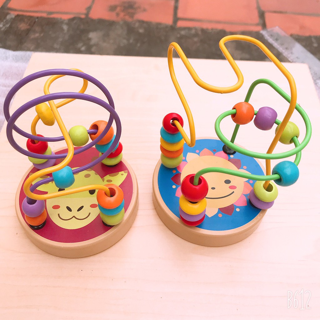 Đồ chơi thông minh️ cho bé 🎓FREESHIP🎁Giảm 7K Khi Nhập  Đồ Chơi Mê Cung Luồn Hạt Gỗ, Phụ Kiện Bảng Bận Rộn