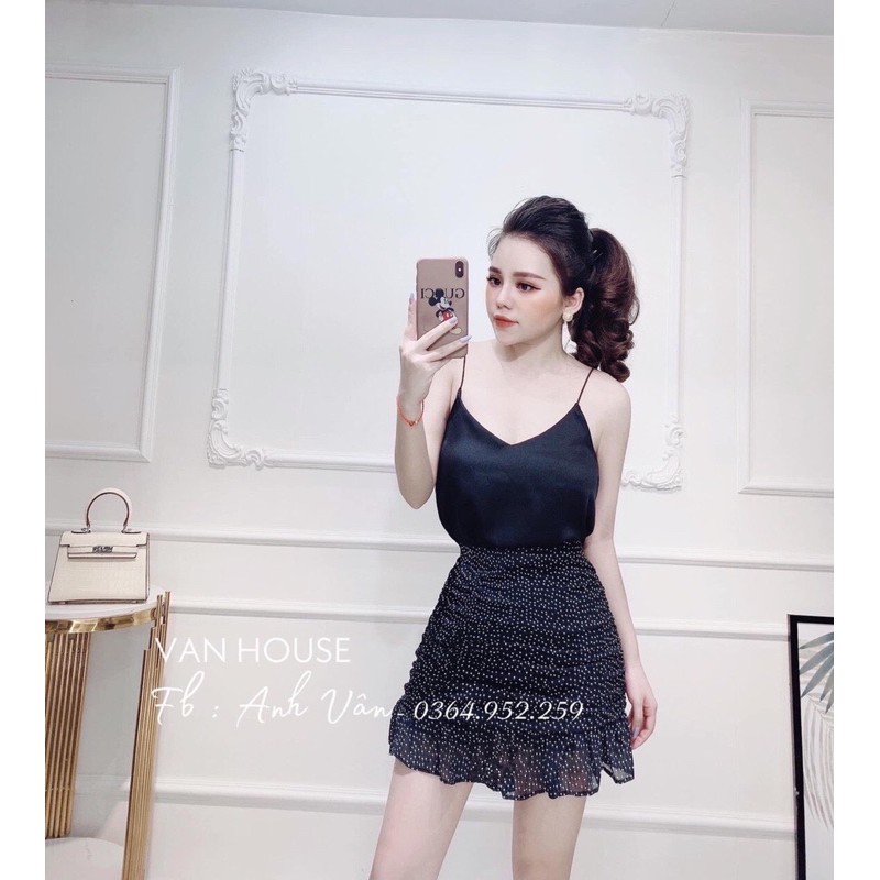 Chân Váy Chấm Bi Nhún | BigBuy360 - bigbuy360.vn