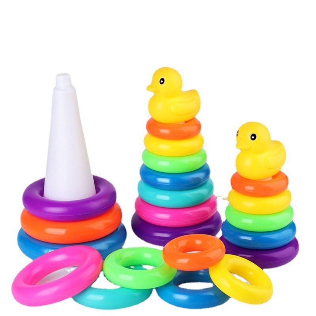 Đồ chơi tháp vịt xếp vòng rèn luyện kỹ năng cho bé [Olala Baby]