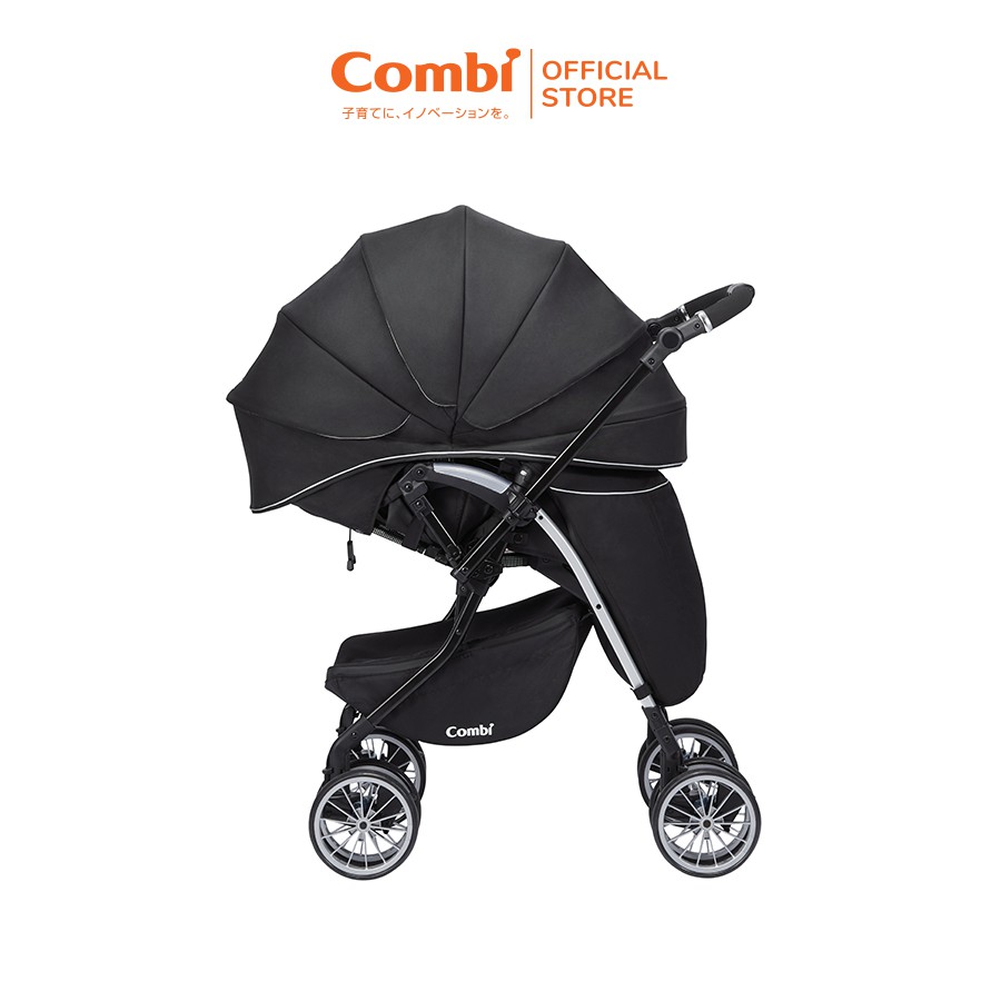 Xe đẩy Combi Umbretta 4 bánh quay tự động Premium new black