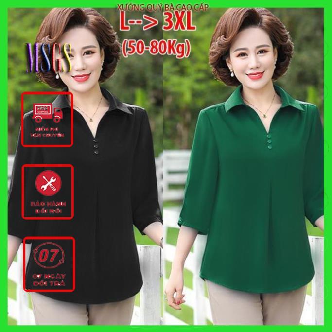 XUONG MAYÁO KIỂU TRUNG NIÊN - ÁO ĐÍNH HÀNG NÚT CỔ BẺ - ÁO SƠ MI TRUNG NIÊN GIẤU BỤNG