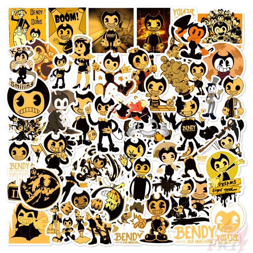 ❉ Bendy and the Ink Machine - Series 02 Games Stickers ❉ 50Pcs/Set DIY Fashion Luggage Laptop Skateboard Decals Doodle Stickers