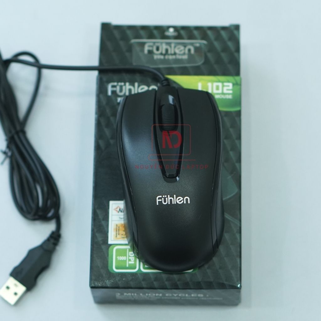Chuột máy tính có dây Fuhlen L102 Chính Hãng cực nhạy Bảo Hành 12 Tháng - Chuột giá rẻ cho Laptop, PC. Tặng kèm bàn di