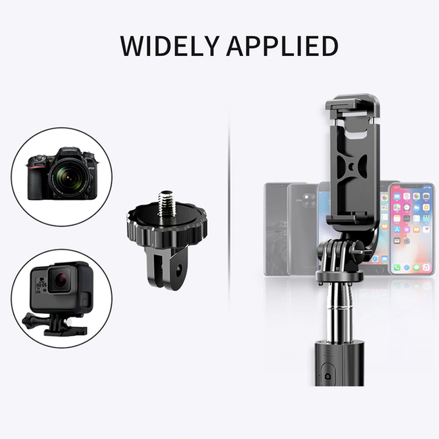 【Hàng sẵn sàng】Chân máy chụp ảnh tự sướng không dây 4 In1 Bluetooth có thể gập lại & Monopods phổ biến cho điện thoại thông minh cho Gopro và Máy ảnh hành động thể thao~666~