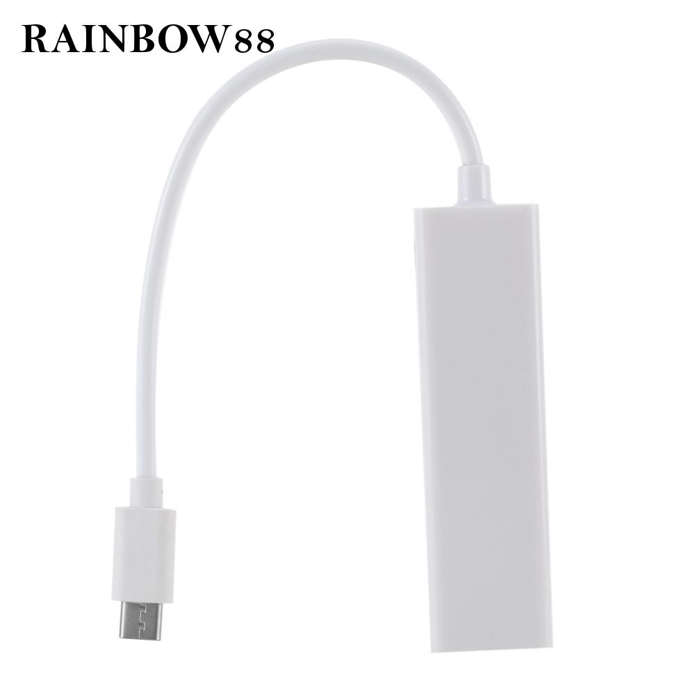 Thiết bị chuyển đổi USB C sang 3 cổng RJ45 màu trắng cho MacBook Pro chất lượng cao | BigBuy360 - bigbuy360.vn