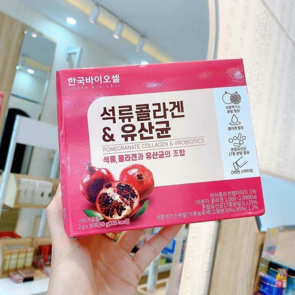 💝Bột Collagen Lựu Đỏ Hàn Quốc 💝Thần Dược Đẹp Da, Giảm Cân Mờ Nám Thải Độc Tố, Căng bóng hộp 30 gói 5.0