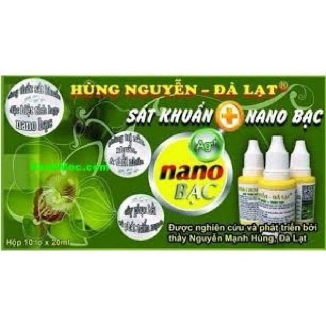 Dung dịch sát khuẩn nano bạc Hùng Nguyễn cho hoa lan lọ 20ml