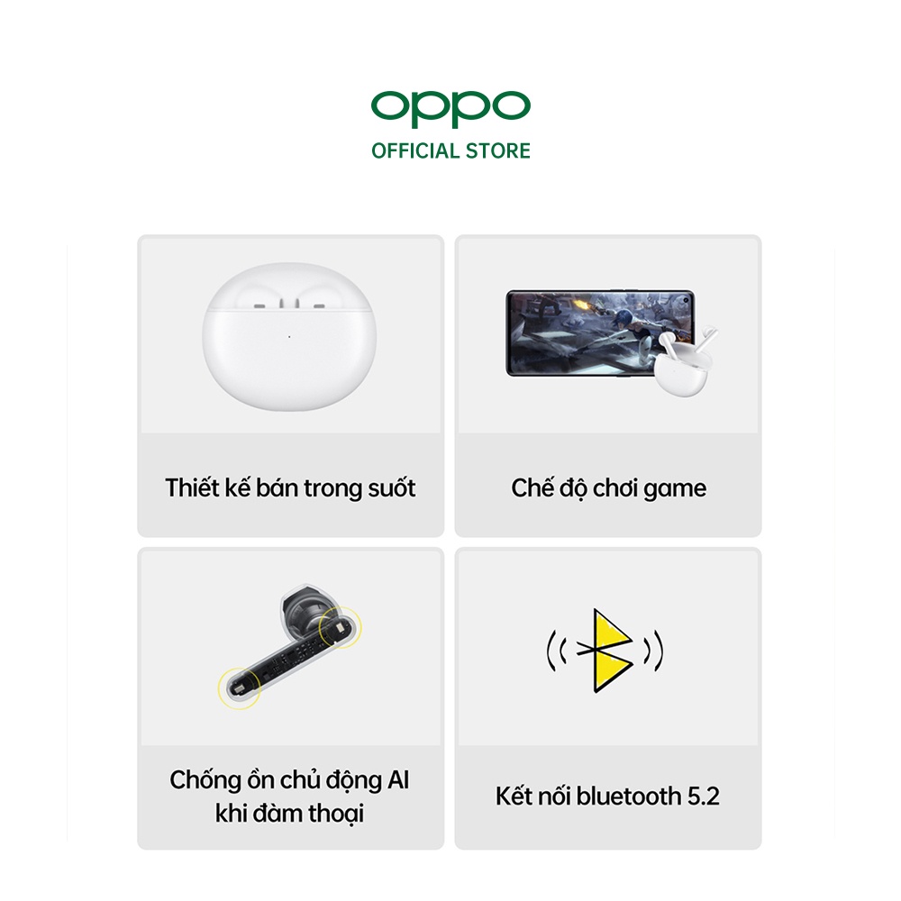 Tai Nghe Không Dây True Wireless OPPO Enco Air | Chống Ồn Chủ Động AI