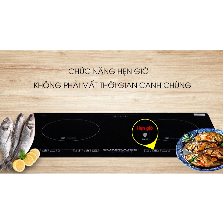 Bếp đôi điện từ Sunhouse SHB9108S