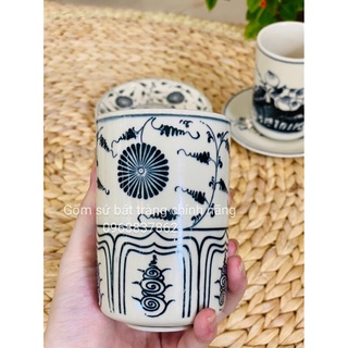 Cốc uống trà men dạn bát tràng