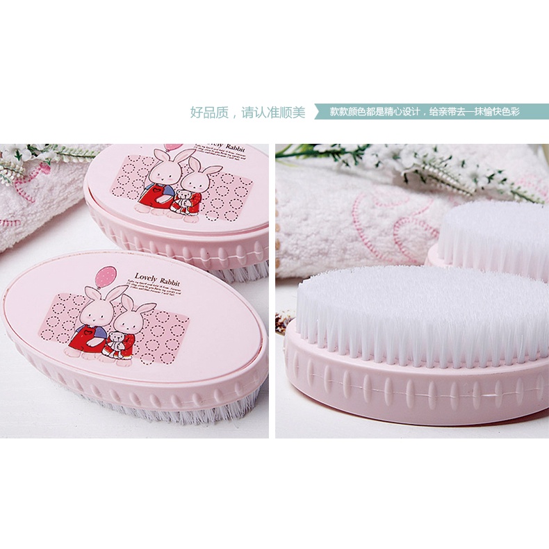 Bàn Chải Lông Mềm Dành Cho Giặt Đồ In Hình Gấu Thỏ - HÀNG MỚI VỀ