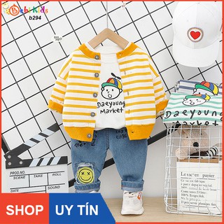 Set áo khoác trẻ em 3 món , quần áo trẻ em từ 8 tháng đến 4 tuổi - B294
