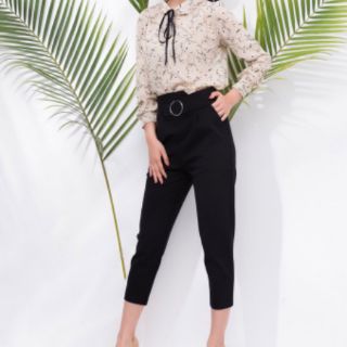 Áo sơ mi hoa thắt nơ