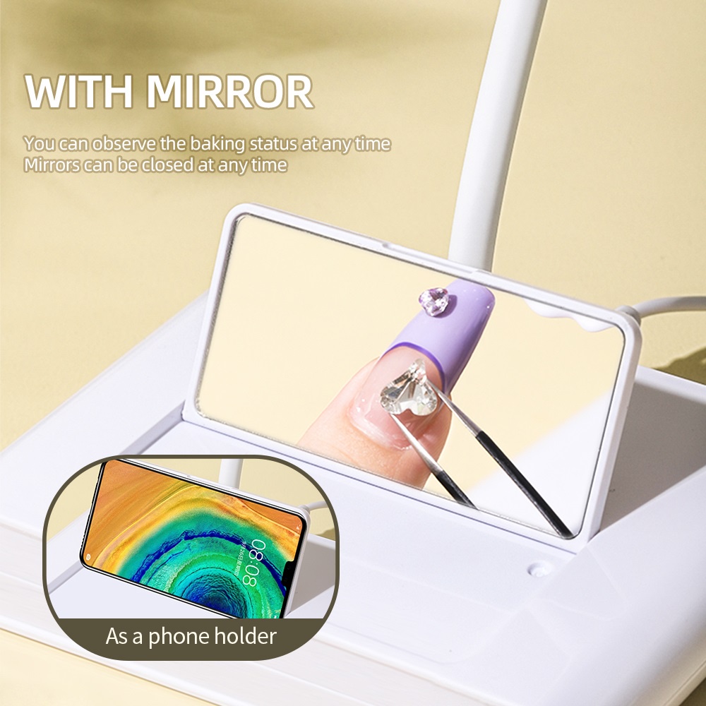 Đèn sấy khô sơn móng tay FOREVERLILY UV LED 360 độ có dây cáp USB dễ dàng điều chỉnh tiện lợi