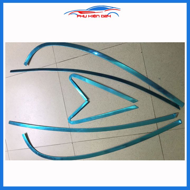 Bộ nẹp viền chân kính cong kính Honda Civic 2008-2009-2010-2011-2012 Inox sáng bóng chuẩn form xe
