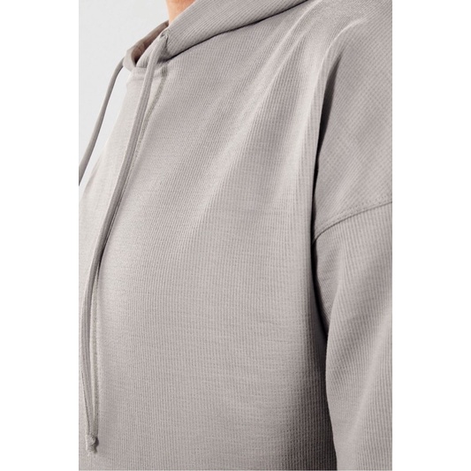 Áo Hoodie Thể Thao Nữ Dáng Croptop Tay Lỡ FABLETICS Hàng Xuất Dư Xịn Cao Cấp Chất Thun Gân Mịn Đẹp Nặng Tay