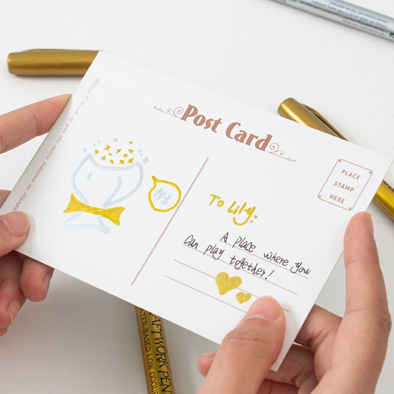 Set 12 Bút Đánh Dấu Acrylic Ánh Kim Dùng Vẽ Graffiti