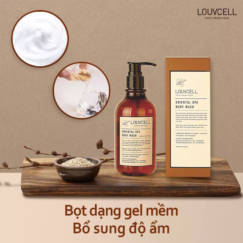 Bộ ba chăm sóc và dưỡng trắng da body Louvcell Special Body Skin Care Trio Set