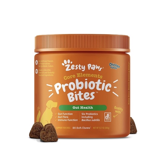 1 Viên Zesty Paws Probiotic for Dogs - Probiotics cho đường ruột, và hệ thống miễn dịch của thú cưng