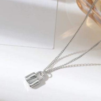 Dây chuyền bạc liền mặt khóa