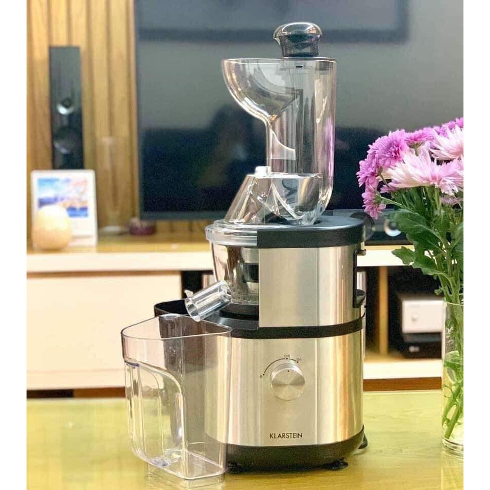 Máy Ép Chậm Klarstein Fruitberry, 400W, 60 vòng/phút, Inox - Nội Địa Đức - Bảo Hành 12 Tháng 1 Đổi 1