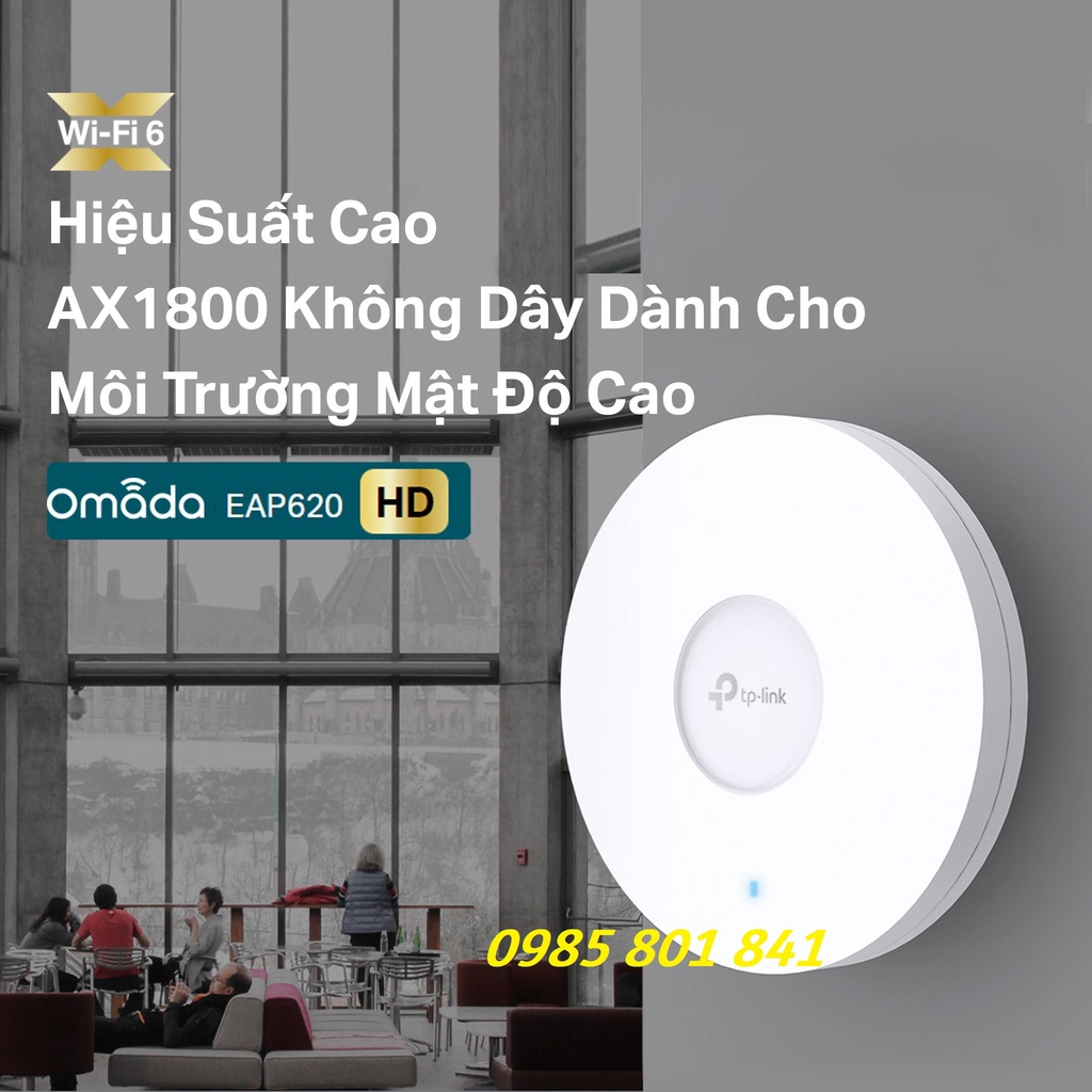 Thiết Bị Phát Sóng Wifi Access Point Gắn Trần TP-LINK EAP620 HD EAP610 Wifi 6 AX1800 Băng Tần Kép