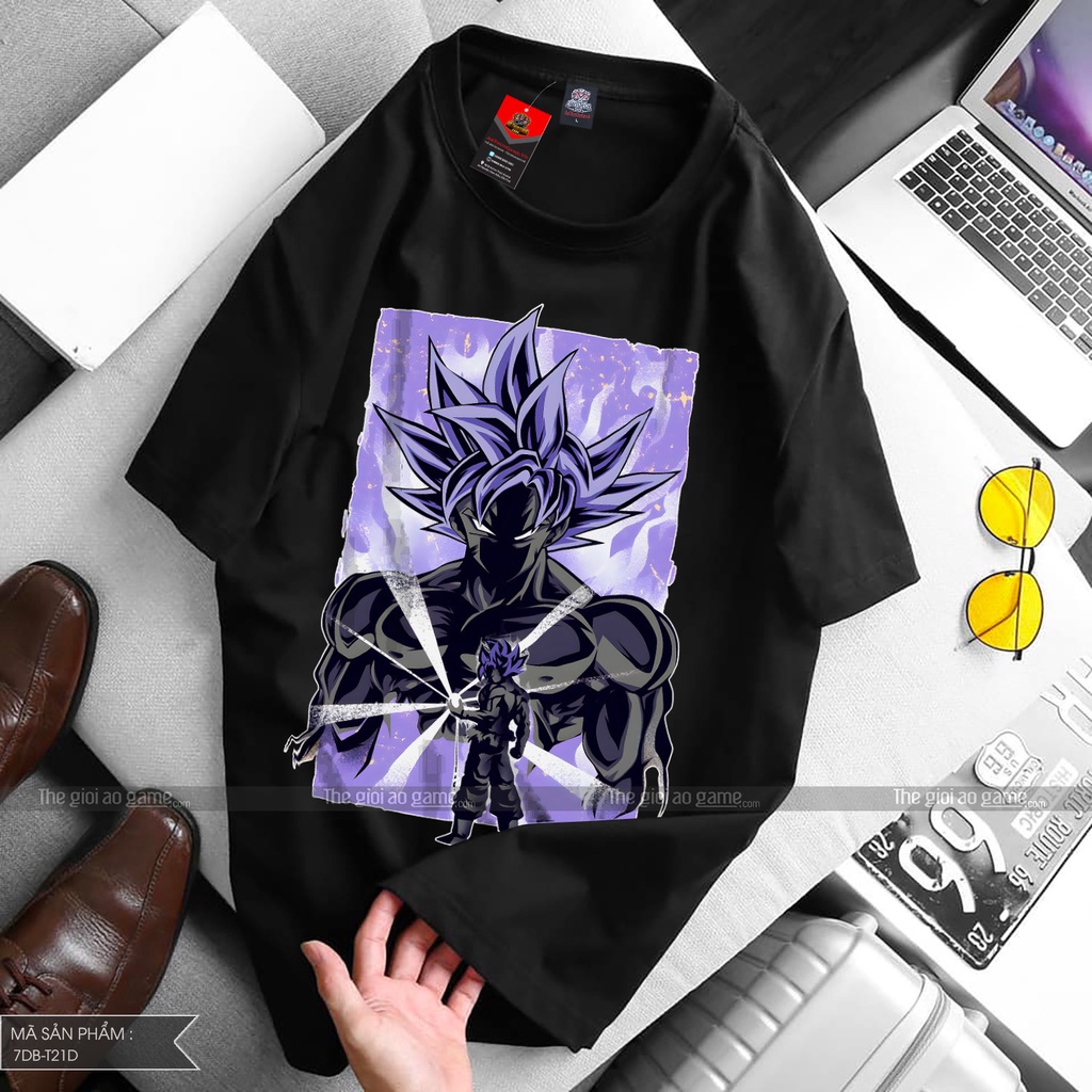 Áo phông dragon ball Goku nam nữ Áo Goku dragon ball  trắng đen form rộng unisex cotton co giãn thoáng mát T21