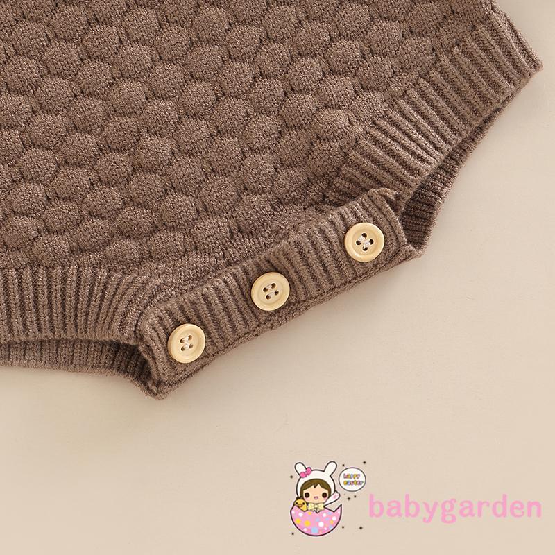 Bộ Áo Liền Quần Tam Giác Tay Dài Phối Bèo Cổ Tròn Thời Trang Cho Bé Gái 0-24 Tháng Tuổi