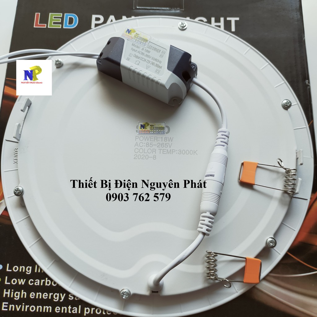 Đèn Led Panel Âm trần Siêu Mỏng 18w Tròn