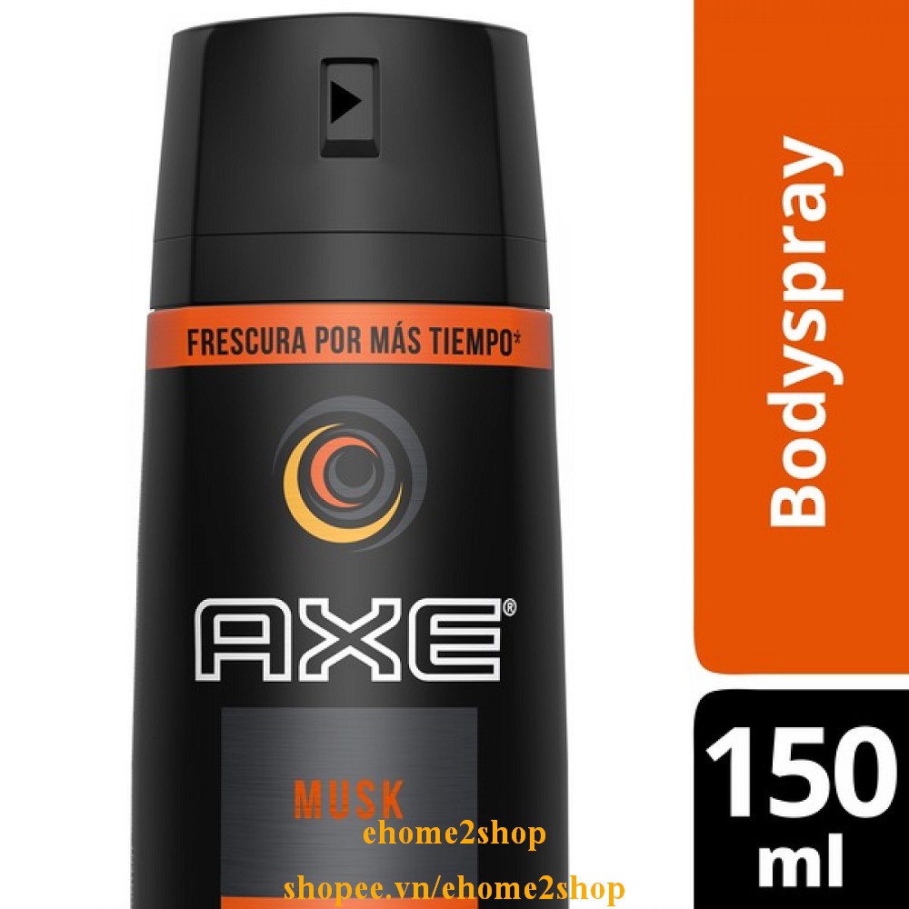 Xịt Khử Mùi Axe 150ml Tiempo Musk, shopee.vn/ehome2shop.