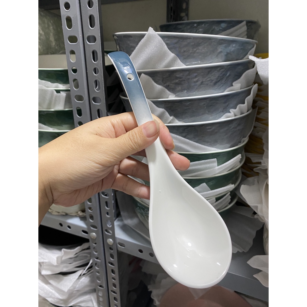 Thìa muỗng, muôi canh sứ cao cấp không chì an toàn sức khỏe, nhiều màu pastel xinh xắn
