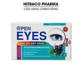 Viên uống bổ mắt open eyes bổ sung lutein, omega 3, cao việt quất - 30 viên