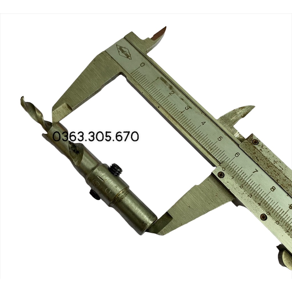 COMBO 5  Mũi Khoan Gỗ 2 tầng ngắn , 3x8 - 4x8 - 5x10 vỏ dài 60mm bắt vít