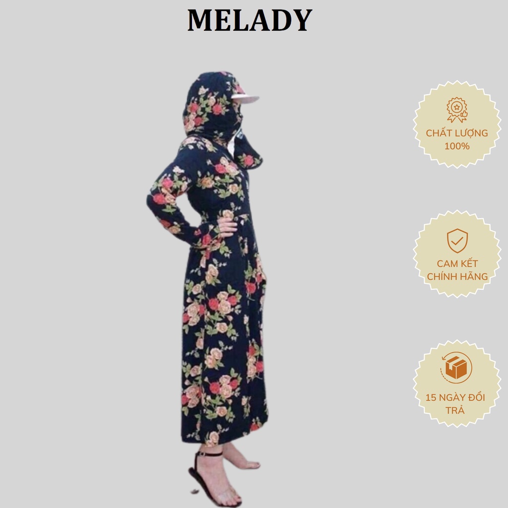  Áo chống nắng toàn thân 2 lớp MELADY vải lanh Nhật 