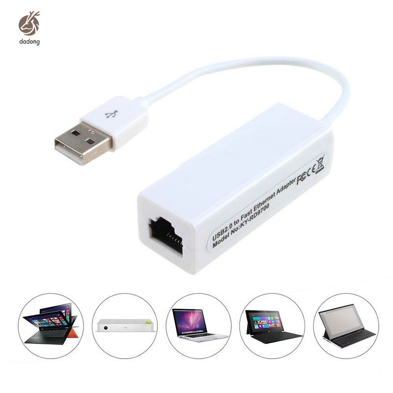 Đầu chuyển USB 2.0 sang cổng mạng LAN RJ45 10 / 100Mbps cho Win 7 / 8 / 10