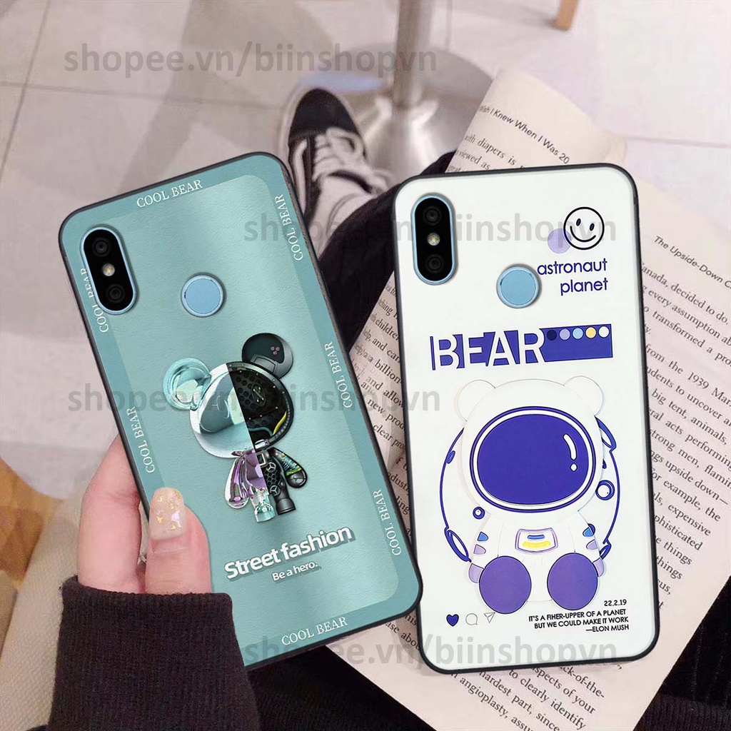 Ốp Xiaomi Redmi 6 Pro / Mi A2 Lite hình gấu bear brick đẹp độc lạ, thời trang, cá tính
