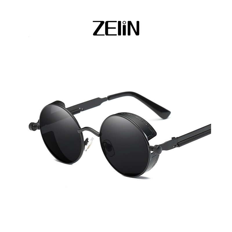 Kính mát ZELIN 0914 gọng tròn phản quang tùy chọn màu sắc thời trang phong cách Âu Mỹ dành cho nam và nữ
