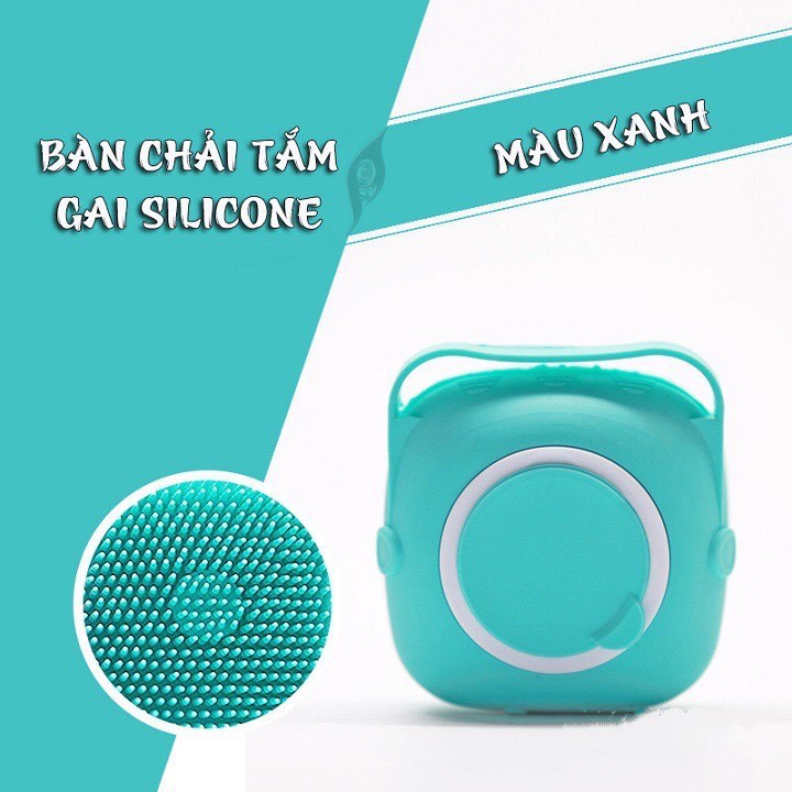 Bàn chải tắm và massage bằng silicon có ngăn đựng sữa tắm