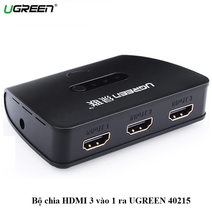 Bộ Chia HDMI 3 Vào 1 Ra Cao Cấp Ugreen 40215 Full HD 1080P