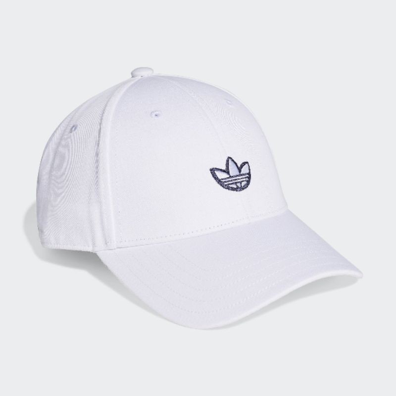 Mũ lưỡi chai trắng logo outline