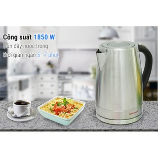 Bình siêu tốc inox cao cấp sunhouse shd-1375 1.7 lít