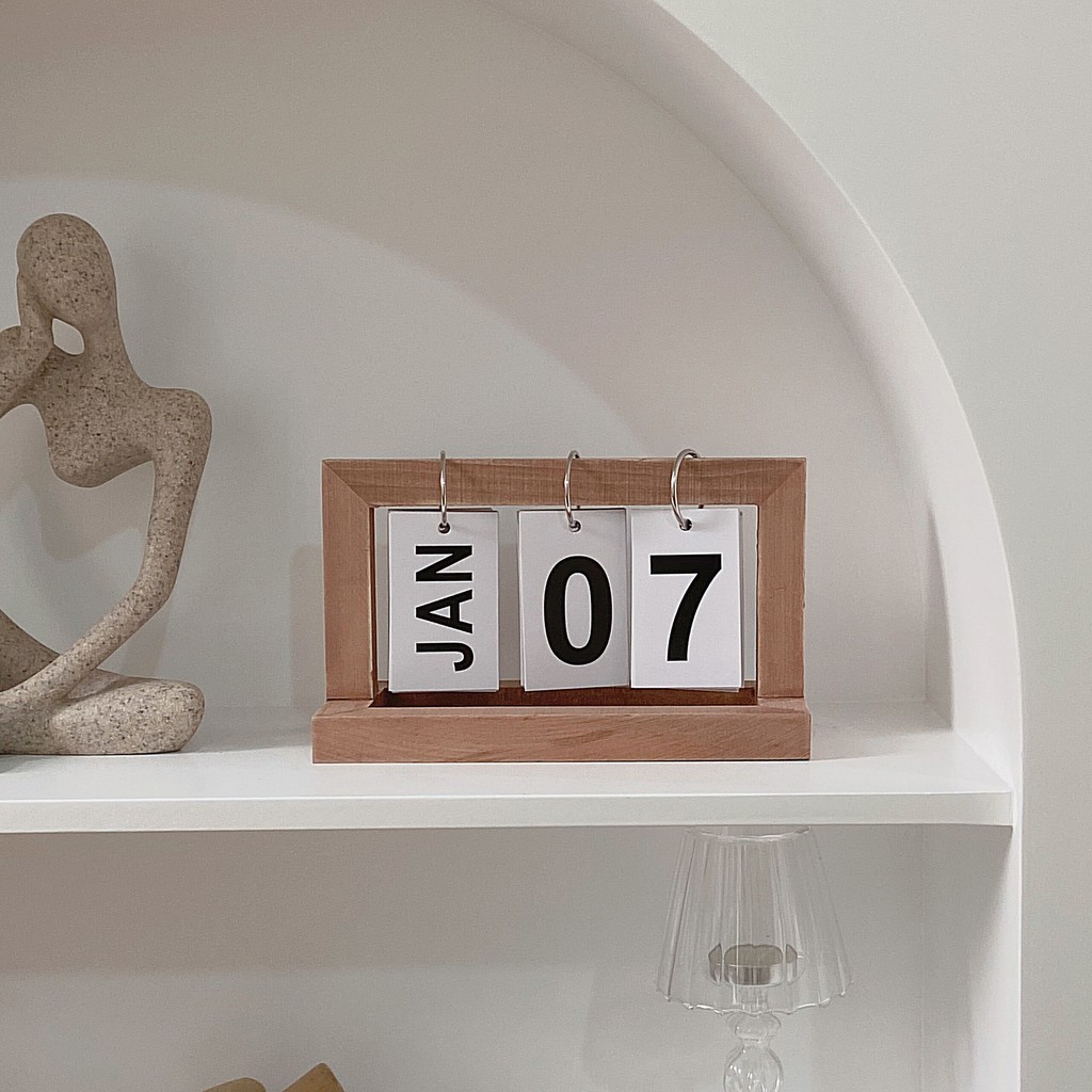 Ikea Lịch Gỗ Để Bàn Thiết Kế Đơn Giản Phong Cách Bắc Âu Độc Đáo Trang Trí Nhà Cửa