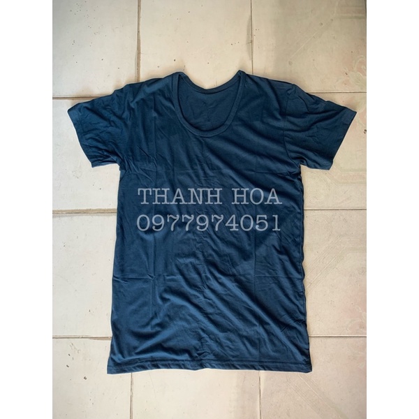 Áo lót nam màu xanh da trời áo thun cổ tròn ngắn tay