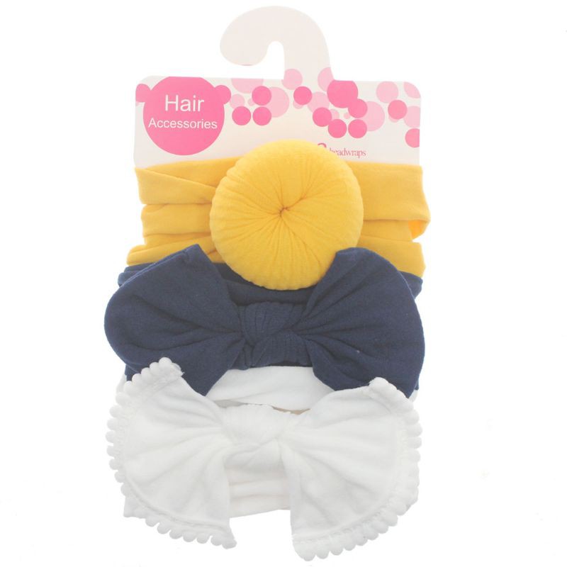 Set 3 băng đô cotton mềm mại xinh xắn cho bé gái