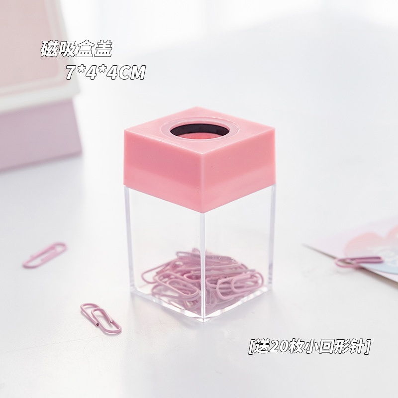 Hộp 20 Kẹp Giấy Màu Sắc Macaron Thiết Kế Từ Tính Tiện Dụng