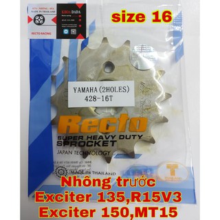 nhông trước Exciter 135/Exciter 150/R15V3/TFX Recto size 16