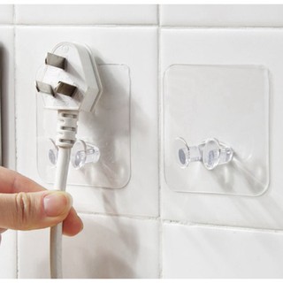 Combo 10 móc dán tường trong suốt treo phích cắm điện